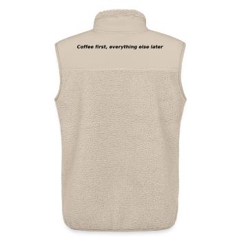 Coffee Shirt - Unisex Sherpaweste von Stanley/Stella - Beige - Hinten - AI Model Male 178 light (178cm)