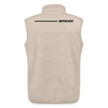 Mitglied Schriftzug Linie Schwarz - Unisex Sherpaweste von Stanley/Stella - Beige - Hinten - AI Model Male 178 light (178cm)