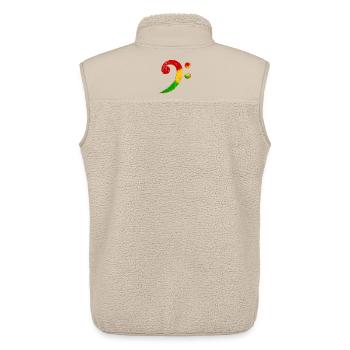Bass Clef Reggae Gift for bassist - Unisex Sherpa Gilet by Stanley/Stella - beige - Back - AI Model Male 178 light (178cm)