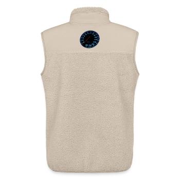 Compteur de vitesse bleu, Tacho - Design - Veste sans manches sherpa unisexe Stanley/Stella - beige - Dos - AI Model Male 178 light (178cm)