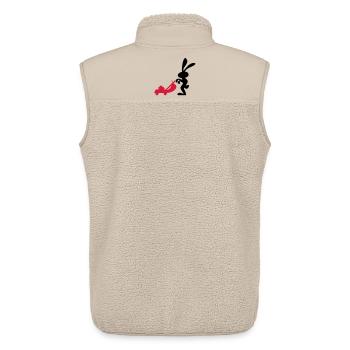 lawn mower - Unisex Sherpa Gilet by Stanley/Stella - beige - Back - AI Model Male 178 light (178cm)