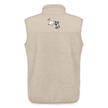Es ist knutsch Esel Zeit - Unisex Sherpaweste von Stanley/Stella - Beige - Hinten - AI Model Male 178 light (178cm)