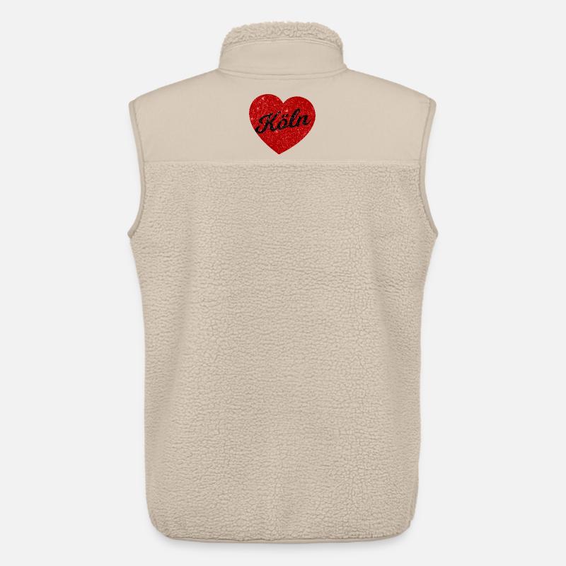 Kölsches Herz - Unisex Sherpaweste von Stanley/Stella - Beige