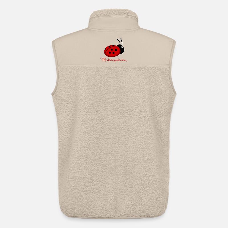 Modschegiebchen Ladybug Saxon Gift Idea - Unisex Sherpa Gilet by Stanley/Stella - beige