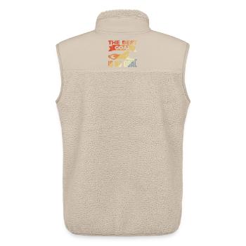 Gardien de but - Veste sans manches sherpa unisexe Stanley/Stella - beige - Dos - AI Model Male 178 light (178cm)