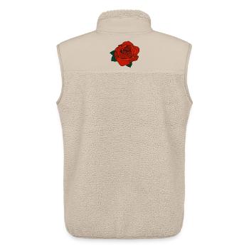 Red Rose - Unisex Sherpa Gilet by Stanley/Stella - beige - Back - AI Model Male 178 light (178cm)