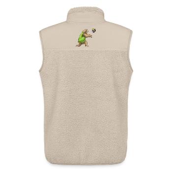 Sloth Volleyball Player Volleyball - Unisex Sherpa Gilet by Stanley/Stella - beige - Back - AI Model Male 178 light (178cm)