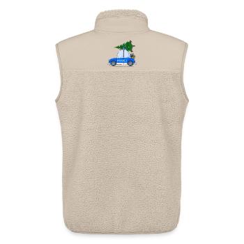 Police Car Police Christmas - Unisex Sherpa Gilet by Stanley/Stella - beige - Back - AI Model Male 178 light (178cm)