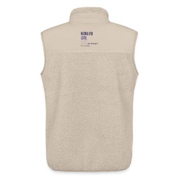 kung-fu - Veste sans manches sherpa unisexe Stanley/Stella - beige - Dos - AI Model Male 178 light (178cm)