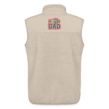 No 1 Dad Herz-Design - Unisex Sherpaweste von Stanley/Stella - Beige - Hinten - AI Model Male 178 light (178cm)