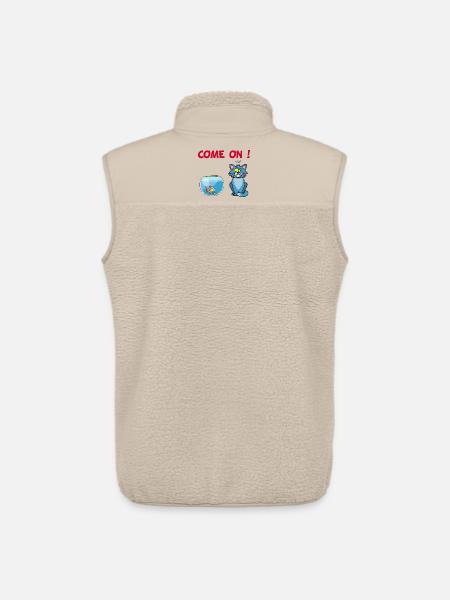 Cat and piranha - Unisex Sherpa Gilet by Stanley/Stella - beige