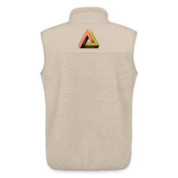 Triangle de Penrose - Veste sans manches sherpa unisexe Stanley/Stella - beige - Dos - AI Model Male 178 light (178cm)