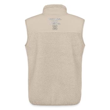 Vos données. Votre décision - Déclaration de confidentialité - Veste sans manches sherpa unisexe Stanley/Stella - beige - Dos - AI Model Male 178 light (178cm)
