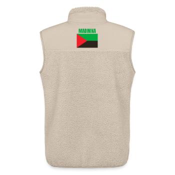 Madinina Martinique flag t-shirt - Unisex Sherpa Gilet by Stanley/Stella - beige - Back - AI Model Male 178 light (178cm)