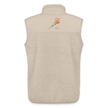 Finken - Unisex Sherpaweste von Stanley/Stella - Beige - Hinten - AI Model Male 178 light (178cm)