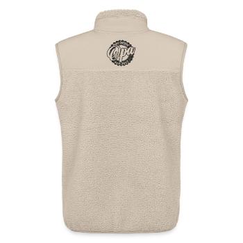 The best grandpa since 2017 - Unisex Sherpa Gilet by Stanley/Stella - beige - Back - AI Model Male 178 light (178cm)