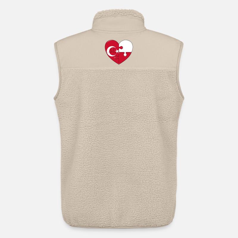 Puzzleherz Flaggenfusion - Unisex Sherpaweste von Stanley/Stella - Beige