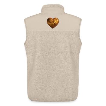 VENUS LOVER – Frieden & Liebe - Unisex Sherpaweste von Stanley/Stella - Beige - Hinten - AI Model Male 178 light (178cm)