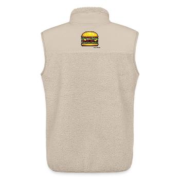 Pixel Hamburger - Unisex Sherpaweste von Stanley/Stella - Beige - Hinten - AI Model Male 178 light (178cm)