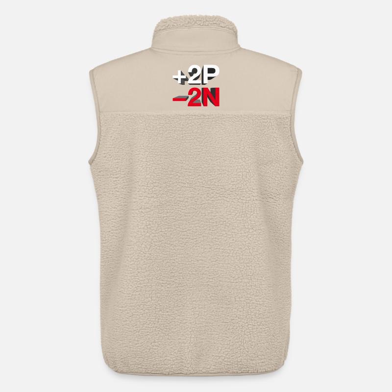+2P -2N / +peace -hate - let's talk - Unisex Sherpa Gilet by Stanley/Stella - beige