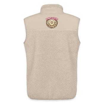 Donut Give Up – Motivational Donut - Unisex Sherpa Gilet by Stanley/Stella - beige - Back - AI Model Male 178 light (178cm)