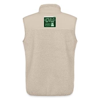 I Keep All My Dad Jokes In A Dad A Base - Unisex Sherpa Gilet by Stanley/Stella - beige - Back - AI Model Male 178 light (178cm)