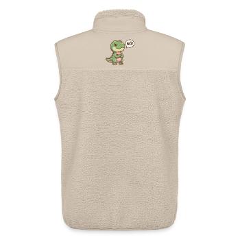Cute dinosaur Nope funny saying - Unisex Sherpa Gilet by Stanley/Stella - beige - Back - AI Model Male 178 light (178cm)