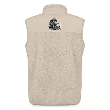 Fishing Anglers - Unisex Sherpa Gilet by Stanley/Stella - beige - Back - AI Model Male 178 light (178cm)