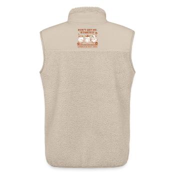 Levain ne me lance pas Pain Baking Levée - Veste sans manches sherpa unisexe Stanley/Stella - beige - Dos - AI Model Male 178 light (178cm)