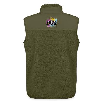 Colorful Splash Art Rush Race Car Driver Racing - Unisex Sherpa Gilet by Stanley/Stella - khaki - Back - AI Model Male 178 light (178cm)