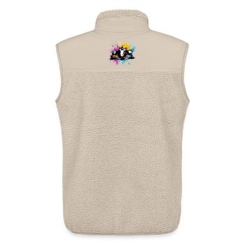 Splash Art coloré Rush Course Car Driver Racing Racing - Veste sans manches sherpa unisexe Stanley/Stella - beige - Dos - AI Model Male 178 light (178cm)