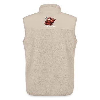 Hundemüde Bordeaux Dogge Bordeauxs Bordeaux Doggen - Unisex Sherpaweste von Stanley/Stella - Beige - Hinten - AI Model Male 178 light (178cm)