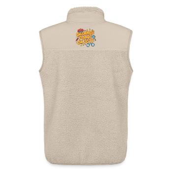 Professeur d’ESL Police de grammaire en service - Veste sans manches sherpa unisexe Stanley/Stella - beige - Dos - AI Model Male 178 light (178cm)