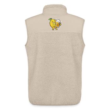 Radler Beer Lemon Funny Lemon Character - Unisex Sherpa Gilet by Stanley/Stella - beige - Back - AI Model Male 178 light (178cm)