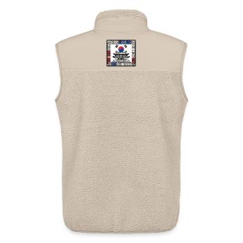 Seoul, Südkorea, Koreanische Flagge, Koreanischer Tempel - Unisex Sherpaweste von Stanley/Stella - Beige - Hinten - AI Model Male 178 light (178cm)