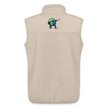 Dabbing Earth - Unisex Sherpa Gilet by Stanley/Stella - beige - Back - AI Model Male 178 light (178cm)