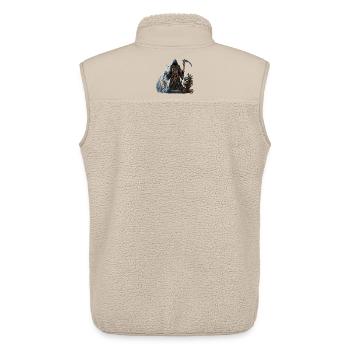 Spektraler Wächter mit Falke und Stahl - Unisex Sherpaweste von Stanley/Stella - Beige - Hinten - AI Model Male 178 light (178cm)