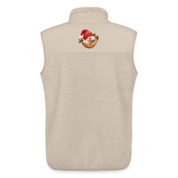 Schlafender Wichtel in der Walnuss  - Unisex Sherpaweste von Stanley/Stella - Beige - Hinten - AI Model Male 178 light (178cm)