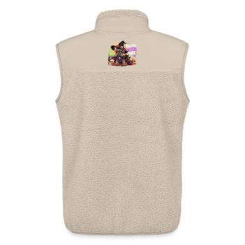  Resting Witch Face Französische Bulldogge Hexe - Unisex Sherpaweste von Stanley/Stella - Beige - Hinten - AI Model Male 178 light (178cm)