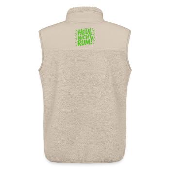 Heul nicht rum Sprüche Mann Frau lustig T-Shirt - Unisex Sherpaweste von Stanley/Stella - Beige - Hinten - AI Model Male 178 light (178cm)