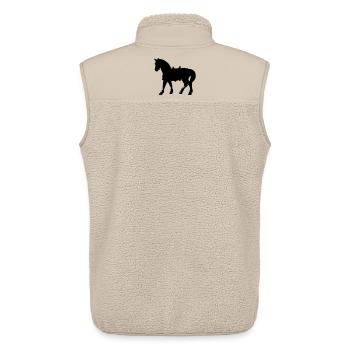 Pferd - Unisex Sherpaweste von Stanley/Stella - Beige - Hinten - AI Model Male 178 light (178cm)