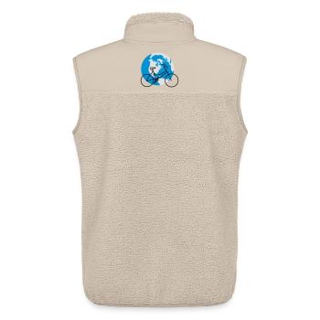Earth with bicycle - Unisex Sherpa Gilet by Stanley/Stella - beige - Back - AI Model Male 178 light (178cm)