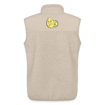 Bin sour - lemon - citrus - Unisex Sherpa Gilet by Stanley/Stella - beige - Back - AI Model Male 178 light (178cm)