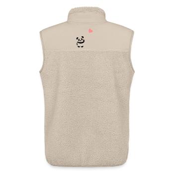 panda heart cute balloon bear big thick kusch - Unisex Sherpa Gilet by Stanley/Stella - beige - Back - AI Model Male 178 light (178cm)