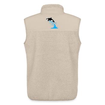 Orca, killer whale, killer whale, killer whale, sea - Unisex Sherpa Gilet by Stanley/Stella - beige - Back - AI Model Male 178 light (178cm)