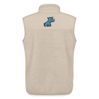 rhinocéros - Veste sans manches sherpa unisexe Stanley/Stella - beige - Dos - AI Model Male 178 light (178cm)