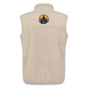 Sunset Family Silhouettes - Unisex Sherpa Gilet by Stanley/Stella - beige - Back - AI Model Male 178 light (178cm)