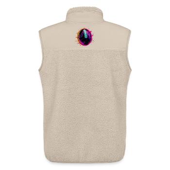American Football Ball Steamwave - Unisex Sherpa Gilet by Stanley/Stella - beige - Back - AI Model Male 178 light (178cm)