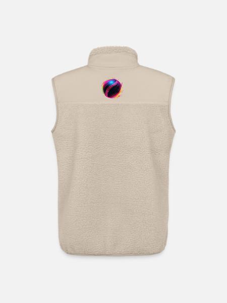 Baseball Ball Vaporwave - Unisex Sherpa Gilet by Stanley/Stella - beige