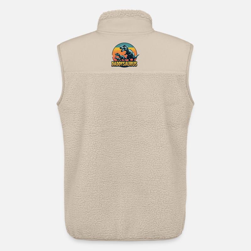 Daddysaurus - Unisex Sherpaweste von Stanley/Stella - Beige